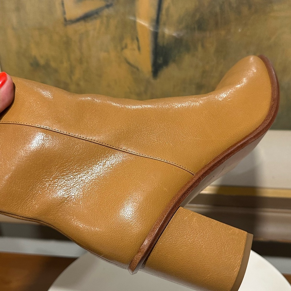 🌸TORY BURCH🌸 Brooke Stamped Heel Leather Bootie Size: 10.5 - Picture 12 of 16